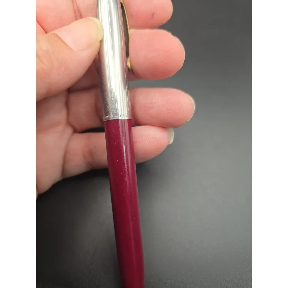 VTG 1950s Sheaffer Touchdown Fountain Pen Burgundy 14K Gold F3 Read - Picture 6 of 16